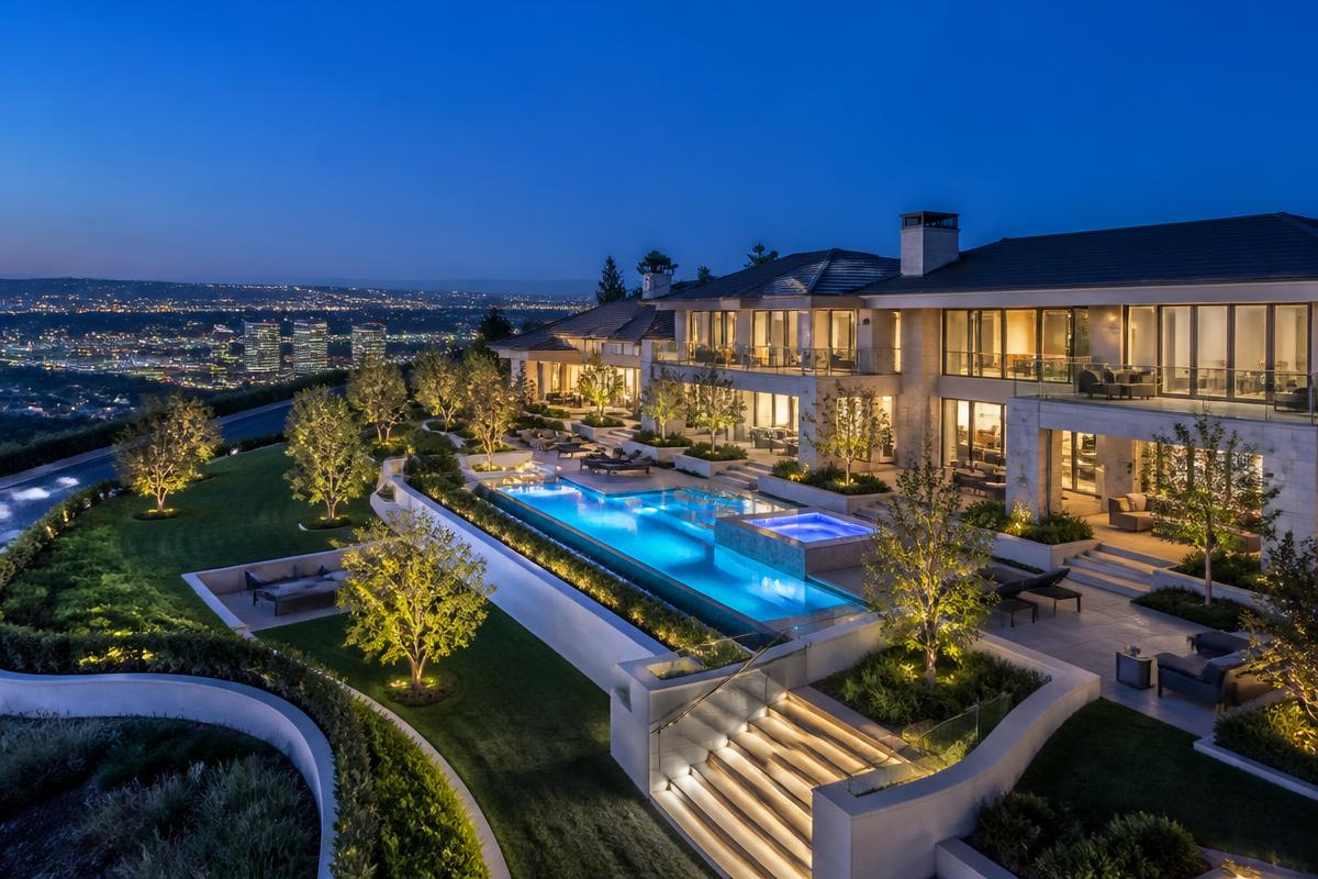 Drone cinematography of a luxury estate